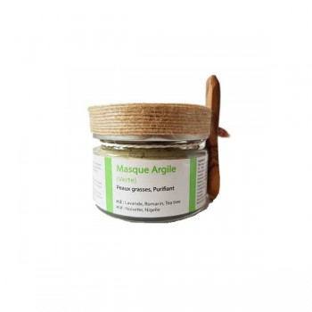 Masque d'argile verte pour peaux grasses