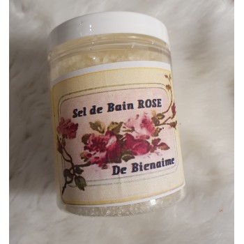 Sel de bain rose