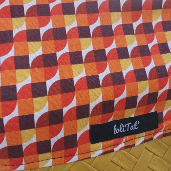 Trousse de toilette style 70's fait main Trousse de toilette style 70's fait main