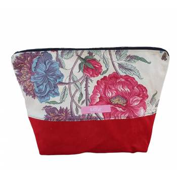 Trousse de toilette fleurie fait main